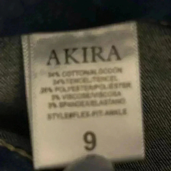 Akira Women's High Rise Skinny Jeans Sparkle Rhinestone Blue Size 9 - Picture 12 of 13